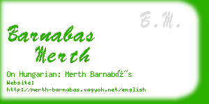 barnabas merth business card